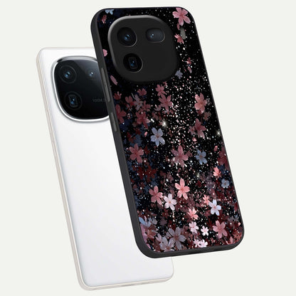  Starlit Flower Dreams phone case For iQOO 12 5G showing premium glass back cover with detailed artwork