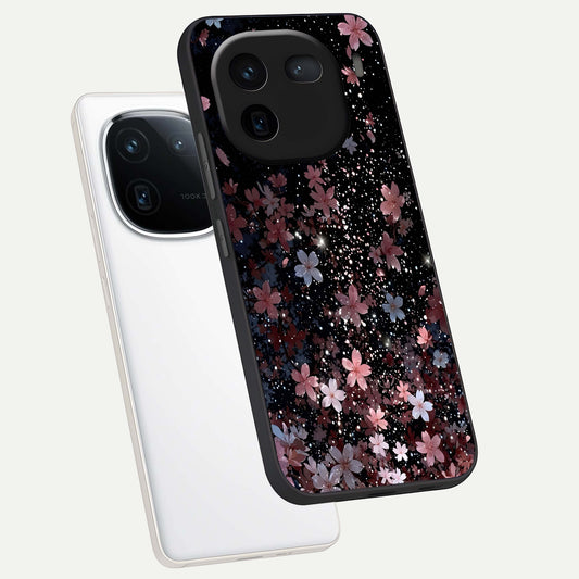  Starlit Flower Dreams phone case For iQOO 12 5G showing premium glass back cover with detailed artwork