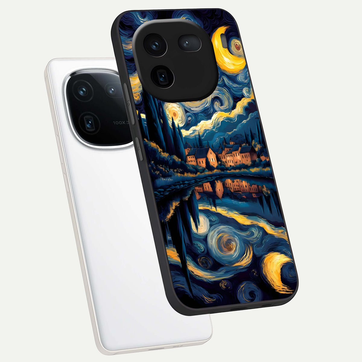  Starry Sky Serenity phone case For iQOO 12 5G showing premium glass back cover with detailed artwork