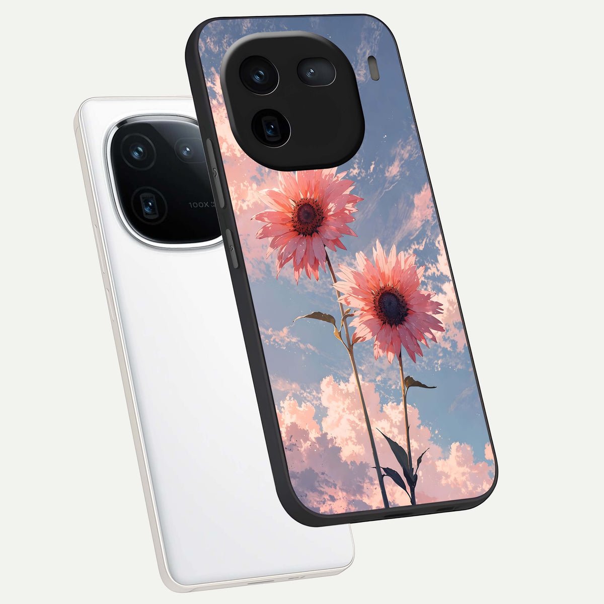  Sun Moon Balance phone case For iQOO 12 5G showing premium glass back cover with detailed artwork