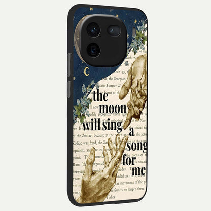  Aesthetic Divine back cover For iQOO 12 5G slim fit glass case with vibrant aesthetic design