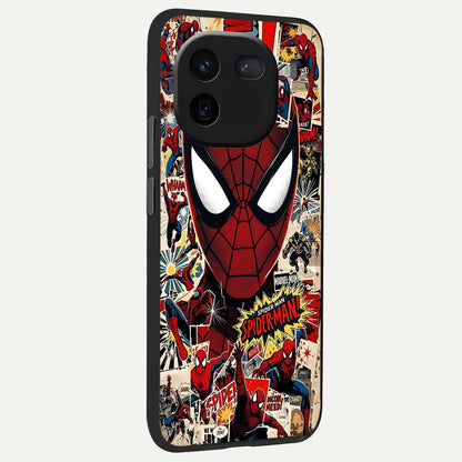  Aesthetic Wonder Spider back cover For iQOO 12 5G slim fit glass case with vibrant aesthetic design