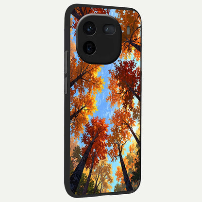  Autumn Sky Rise back cover For iQOO 12 5G slim fit glass case with vibrant aesthetic design