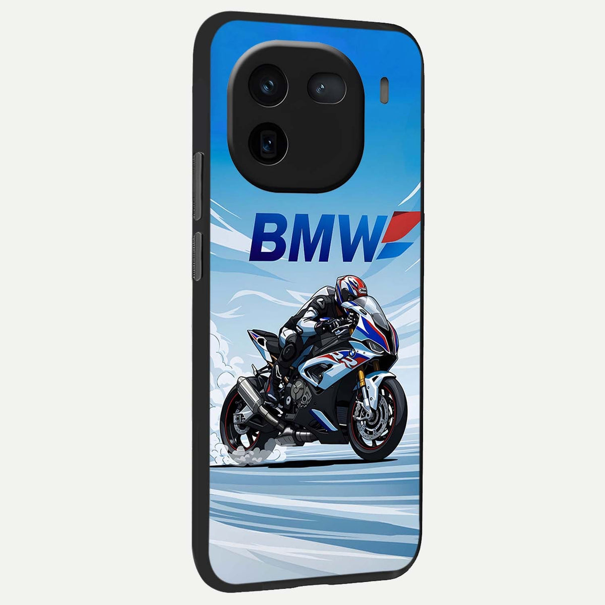  BMW Power Drift back cover For iQOO 12 5G slim fit glass case with vibrant aesthetic design