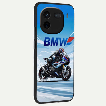  BMW Power Drift back cover For iQOO 12 5G slim fit glass case with vibrant aesthetic design