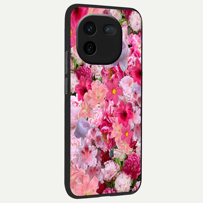  Bloom Crush Fantasy back cover For iQOO 12 5G slim fit glass case with vibrant aesthetic design
