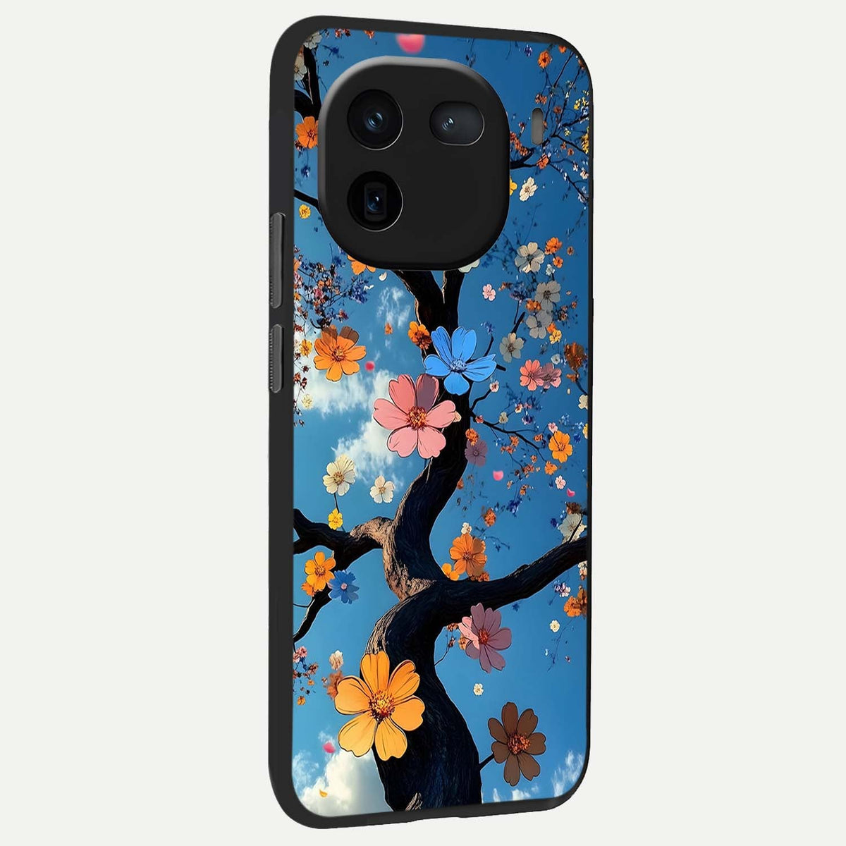  Blossom Dream Sky back cover For iQOO 12 5G slim fit glass case with vibrant aesthetic design