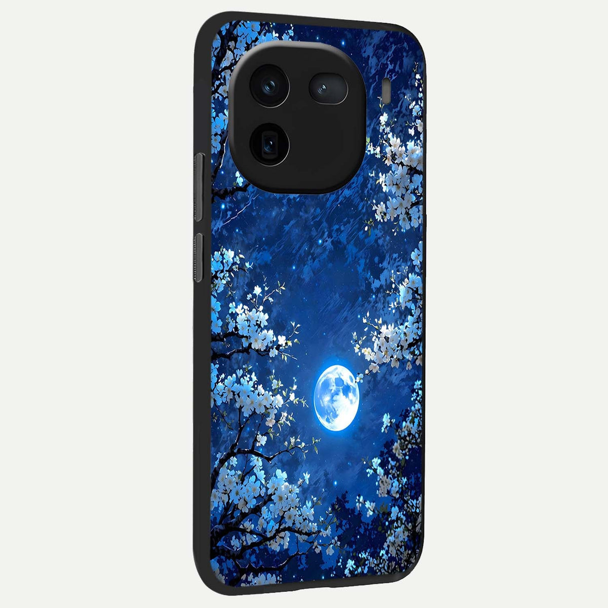  Blossom Moonlight Sky back cover For iQOO 12 5G slim fit glass case with vibrant aesthetic design