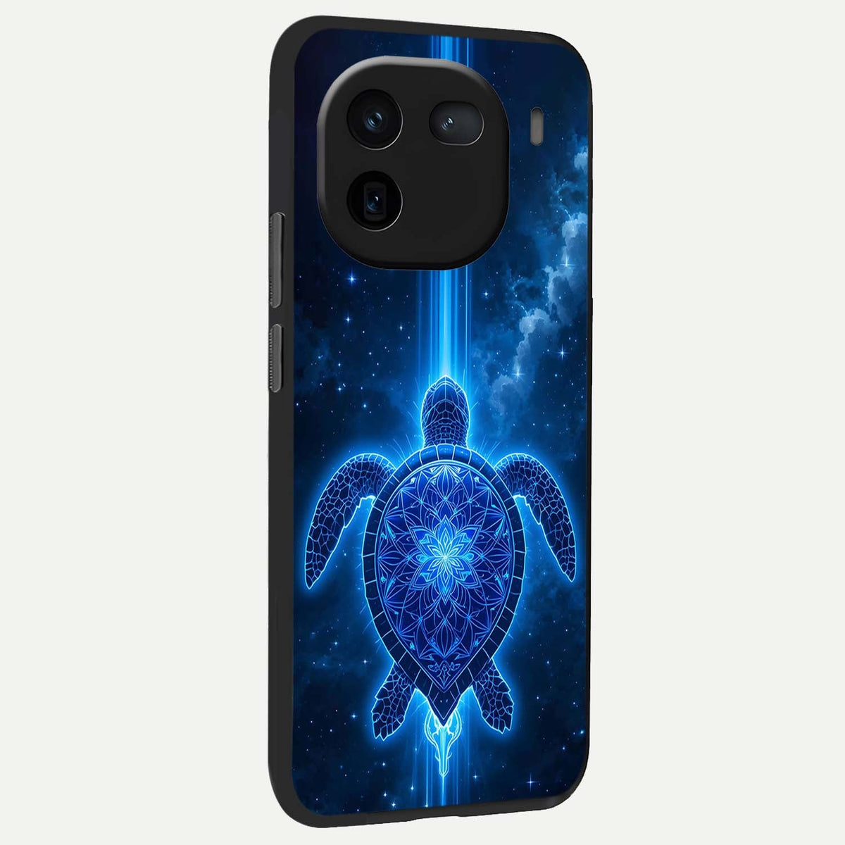  Blue Galaxy Turtle back cover For iQOO 12 5G slim fit glass case with vibrant aesthetic design