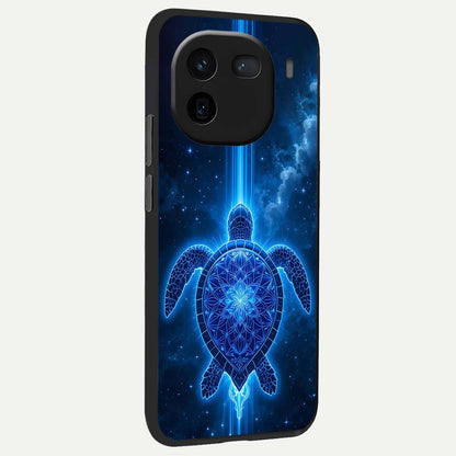  Blue Galaxy Turtle back cover For iQOO 12 5G slim fit glass case with vibrant aesthetic design