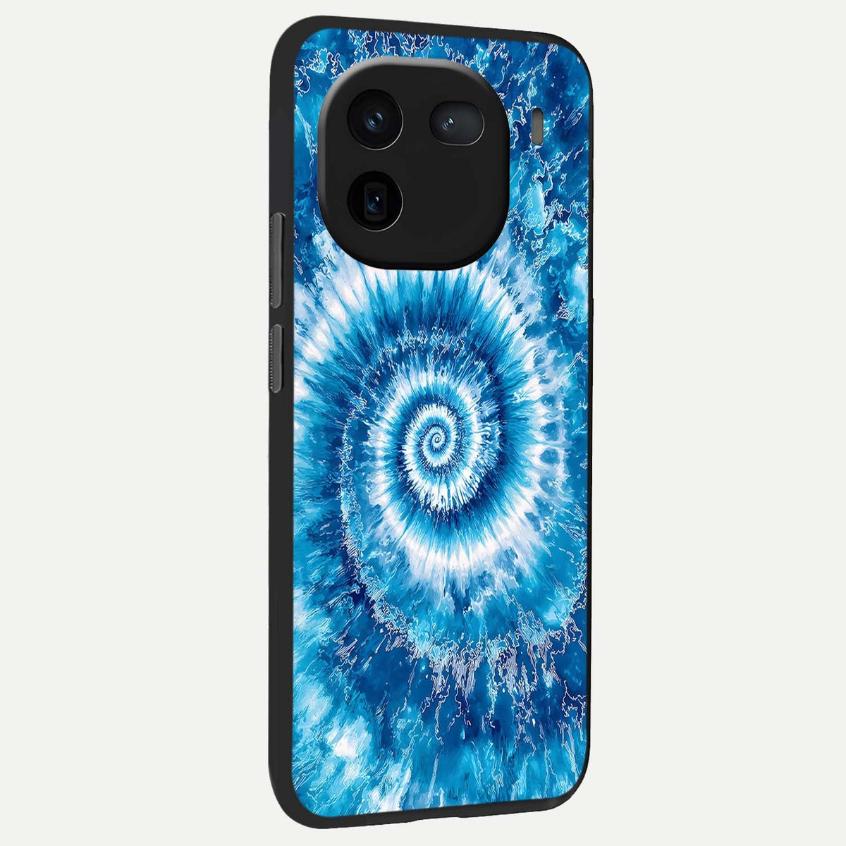  Blue Galaxy Wave back cover For iQOO 12 5G slim fit glass case with vibrant aesthetic design