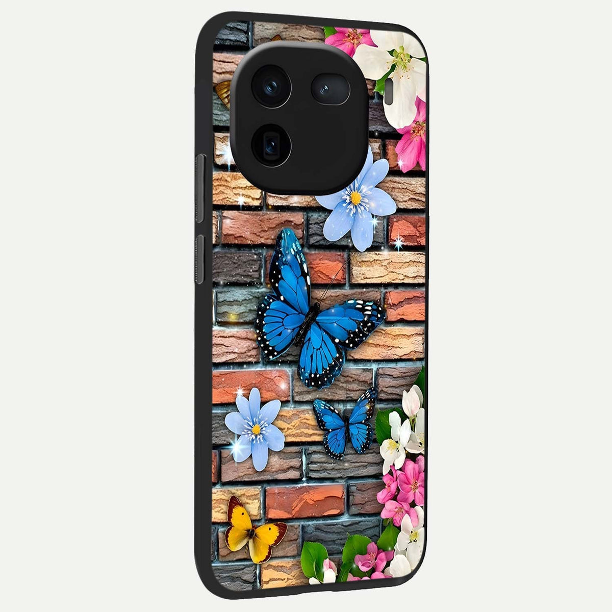  Brick Bloom Flight back cover For iQOO 12 5G slim fit glass case with vibrant aesthetic design