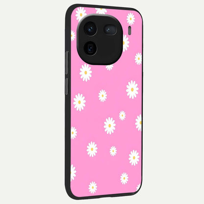  Bubblegum Daisy Pop back cover For iQOO 12 5G slim fit glass case with vibrant aesthetic design