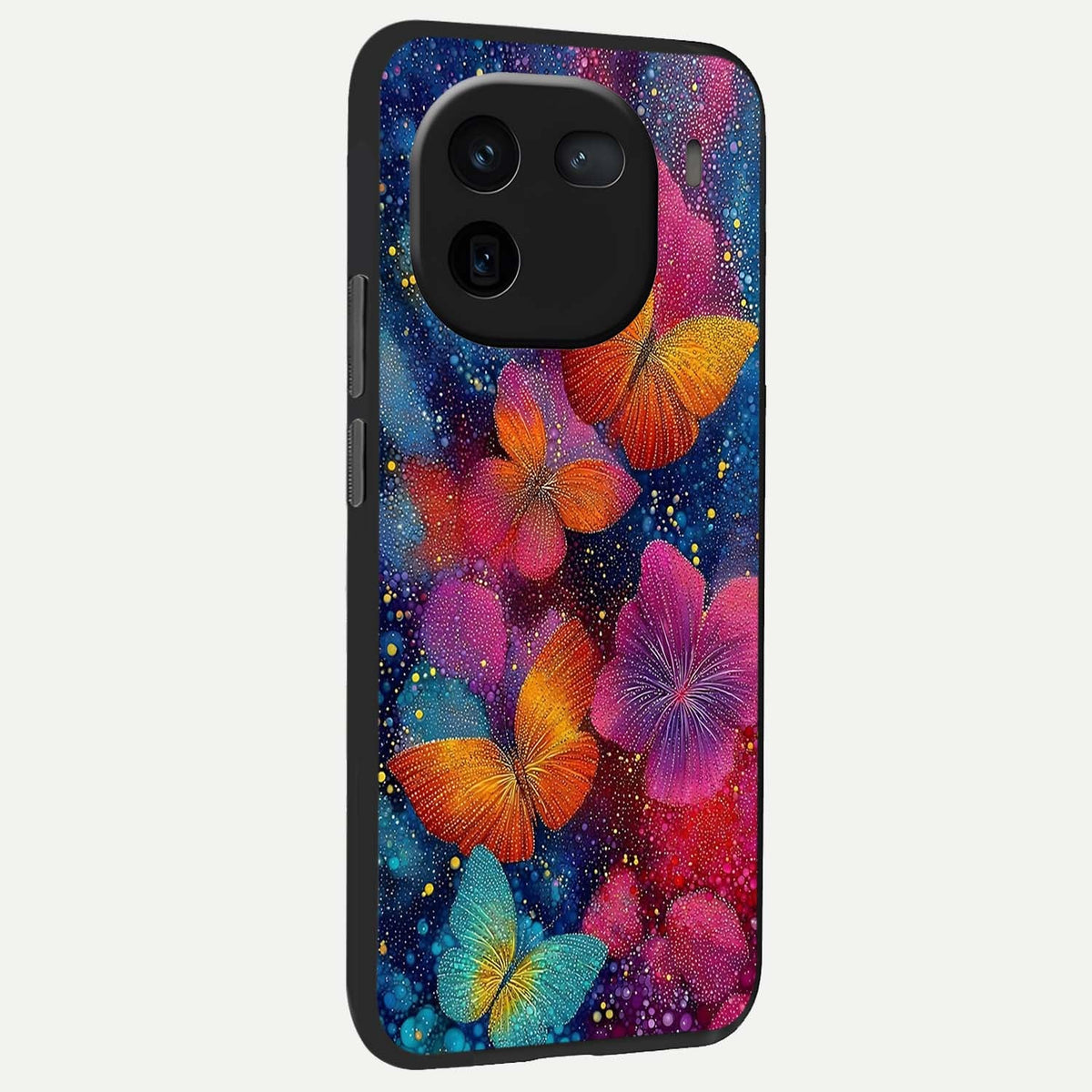  Butterfly Dream Mist back cover For iQOO 12 5G slim fit glass case with vibrant aesthetic design