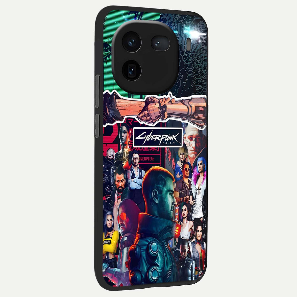  CYBERPUNK Legacy back cover For iQOO 12 5G slim fit glass case with vibrant aesthetic design