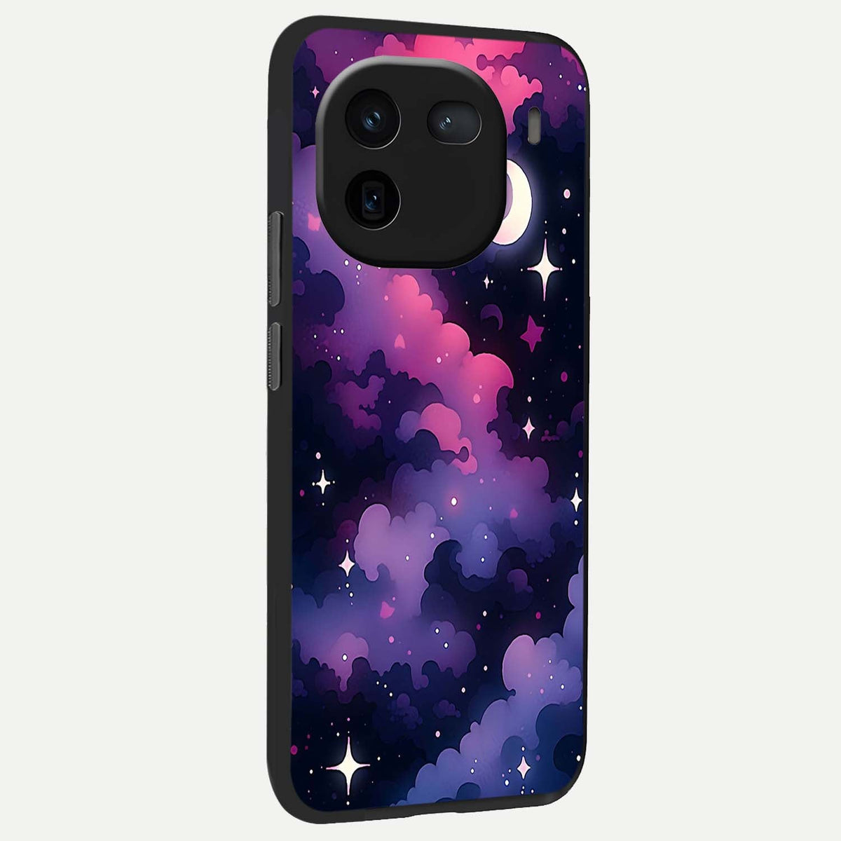  Celestial Moon Magic back cover For iQOO 12 5G slim fit glass case with vibrant aesthetic design