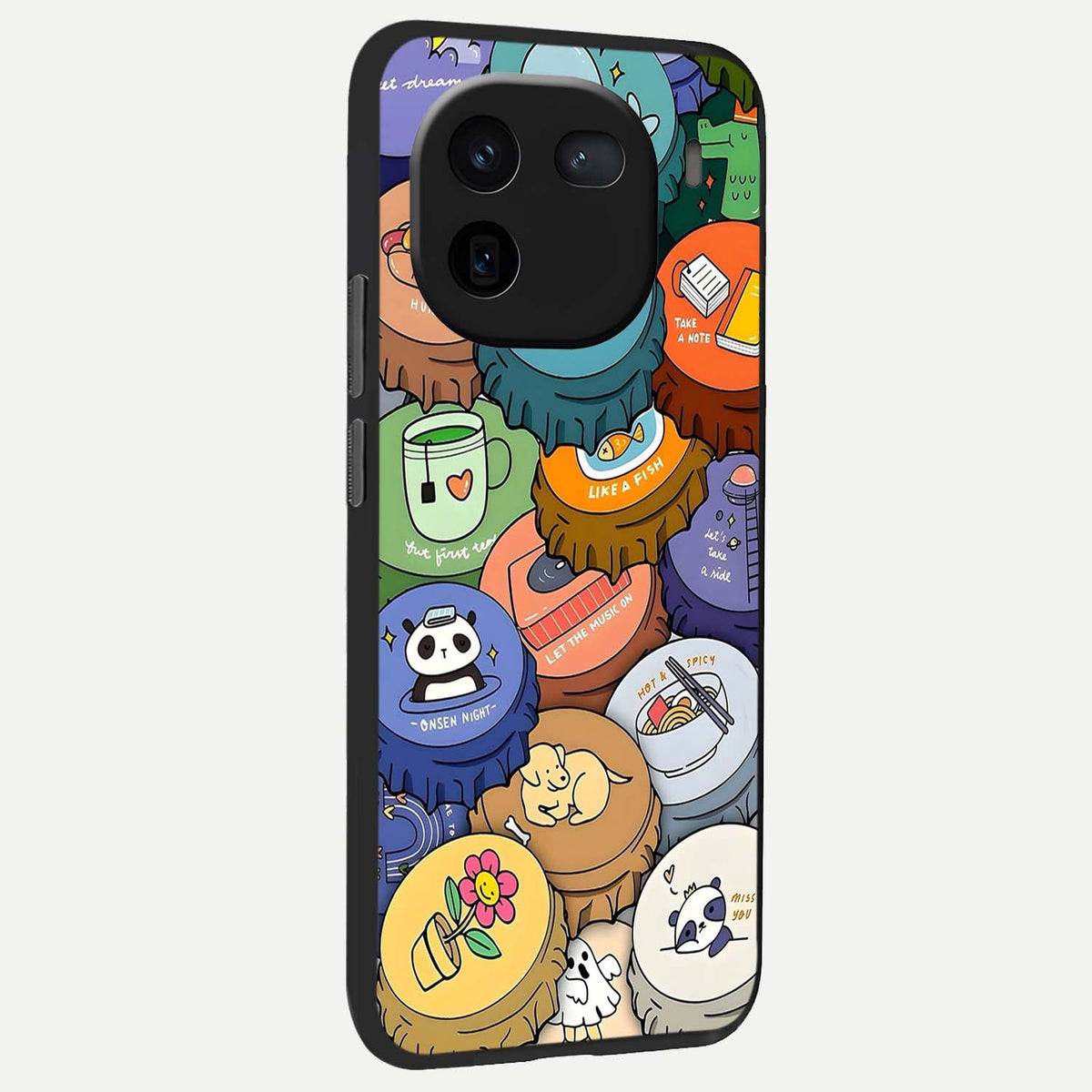  Coins Patterns back cover For iQOO 12 5G slim fit glass case with vibrant aesthetic design