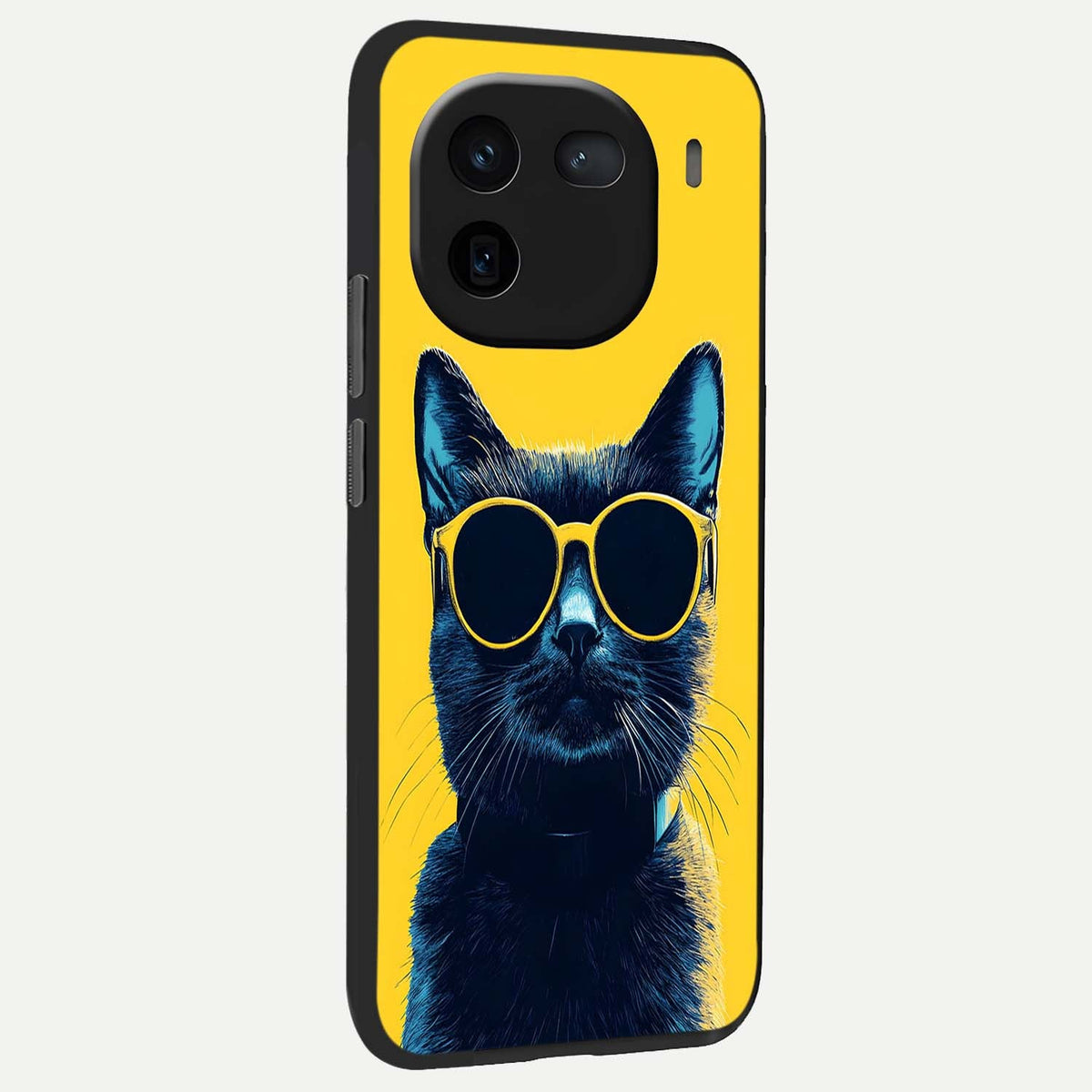  Cool Cat Vibes back cover For iQOO 12 5G slim fit glass case with vibrant aesthetic design