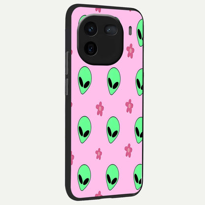 Cosmic Cute Crush back cover For iQOO 12 5G slim fit glass case with vibrant aesthetic design