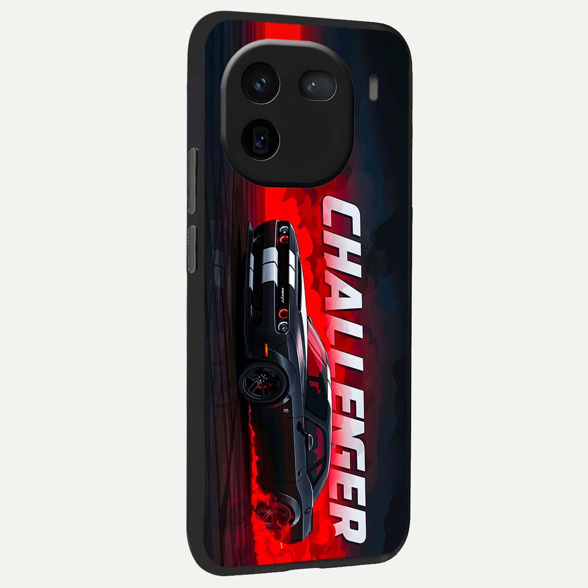  Crimson Challenger Fury back cover For iQOO 12 5G slim fit glass case with vibrant aesthetic design