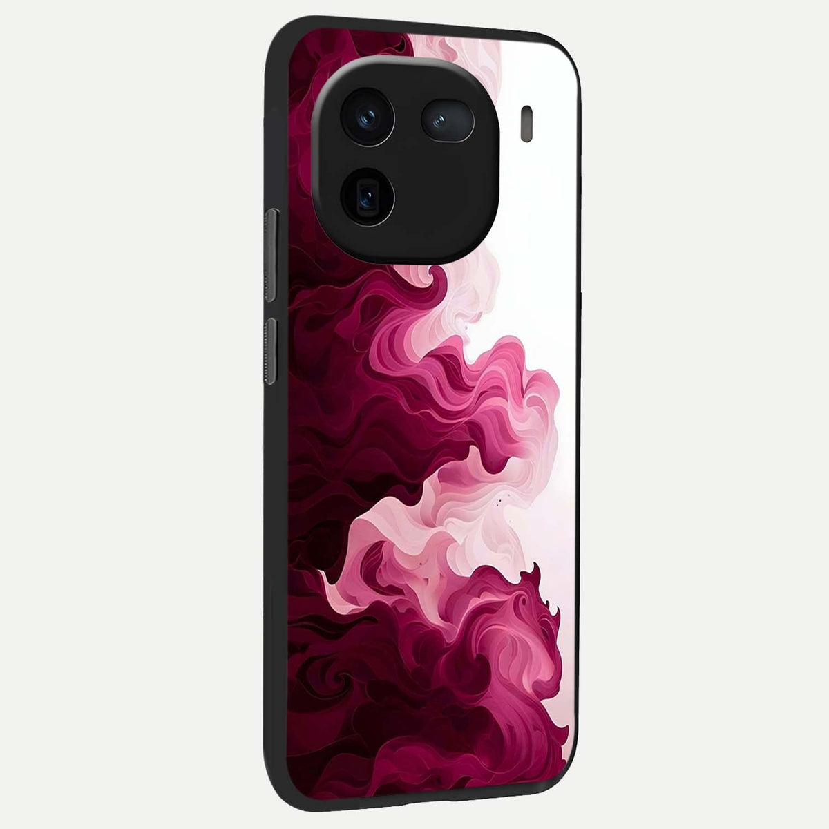  Crimson Wave Flow back cover For iQOO 12 5G slim fit glass case with vibrant aesthetic design