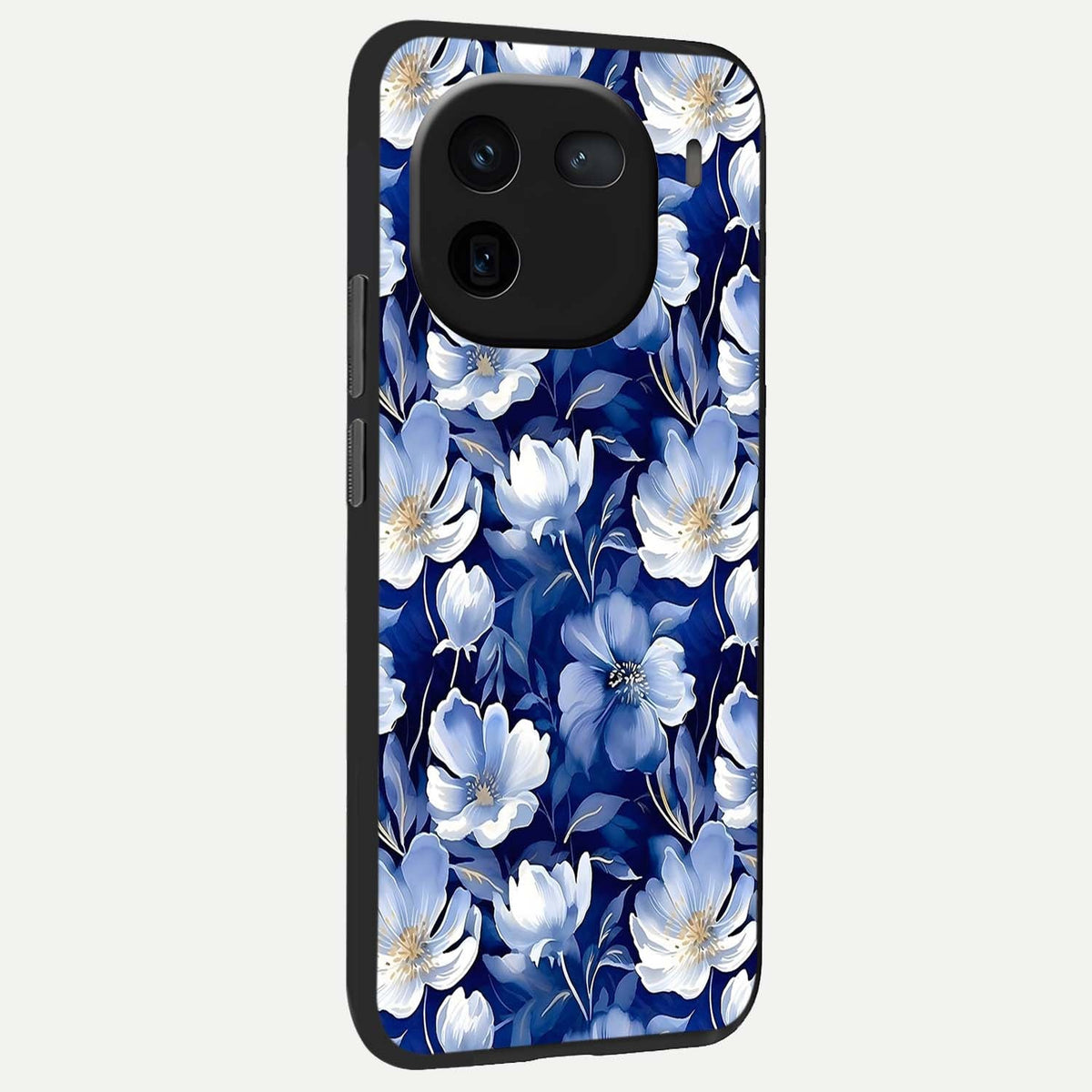  Cute Floral Patterns back cover For iQOO 12 5G slim fit glass case with vibrant aesthetic design