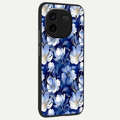  Cute Floral Patterns back cover For iQOO 12 5G slim fit glass case with vibrant aesthetic design