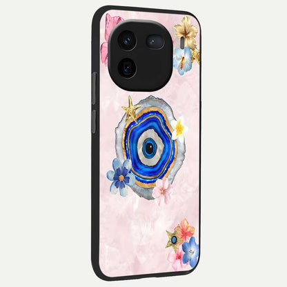 Divine Aura Bloom back cover For iQOO 12 5G slim fit glass case with vibrant aesthetic design
