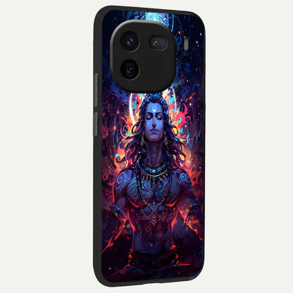  Divine Fire Shiv back cover For iQOO 12 5G slim fit glass case with vibrant aesthetic design