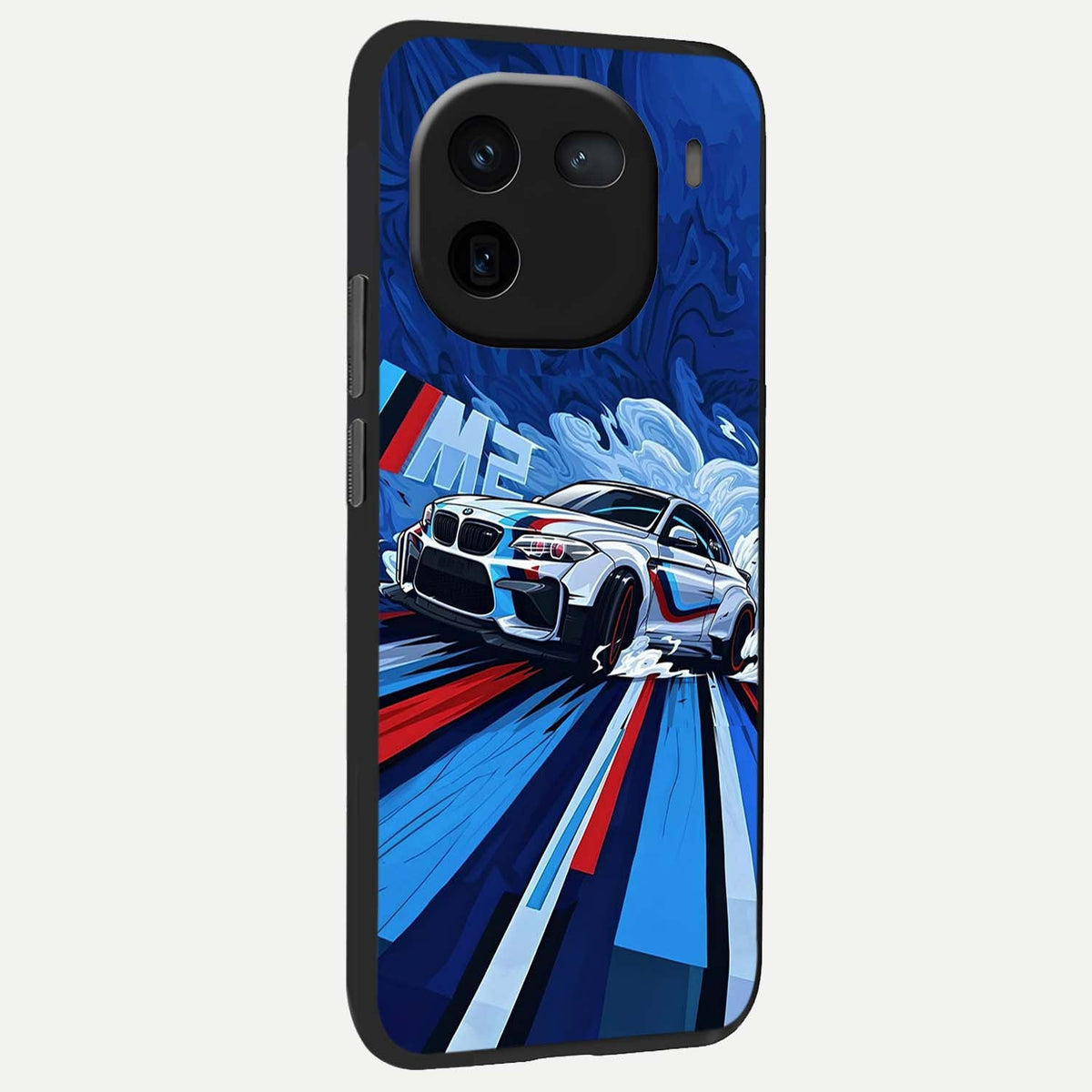 Drift Power Rush back cover For iQOO 12 5G slim fit glass case with vibrant aesthetic design