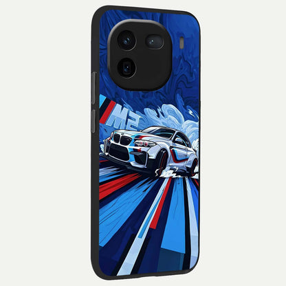  Drift Power Rush back cover For iQOO 12 5G slim fit glass case with vibrant aesthetic design