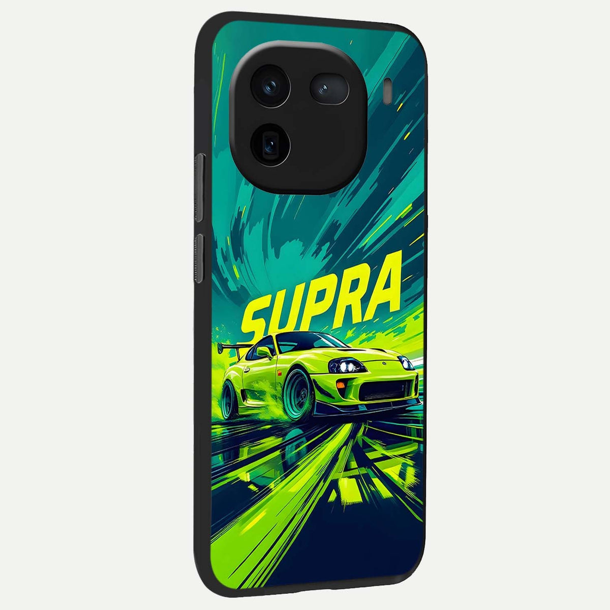  Electric Supra Thunder back cover For iQOO 12 5G slim fit glass case with vibrant aesthetic design