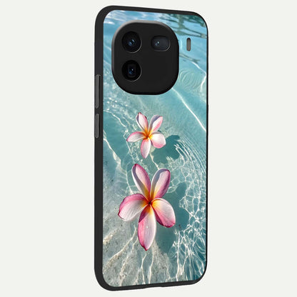  Floating Bloom Bliss back cover For iQOO 12 5G slim fit glass case with vibrant aesthetic design