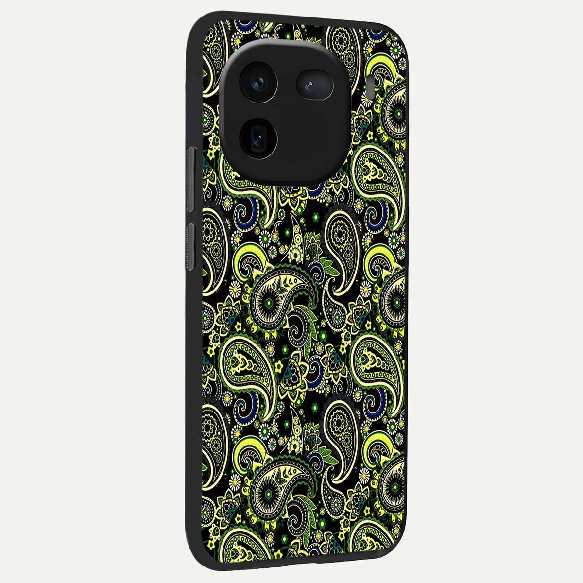  Green Lemon back cover For iQOO 12 5G slim fit glass case with vibrant aesthetic design