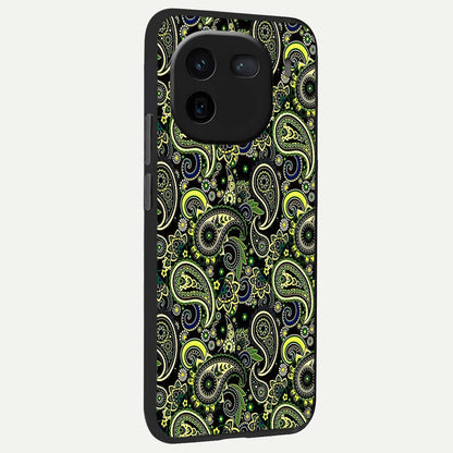  Green Lemon back cover For iQOO 12 5G slim fit glass case with vibrant aesthetic design