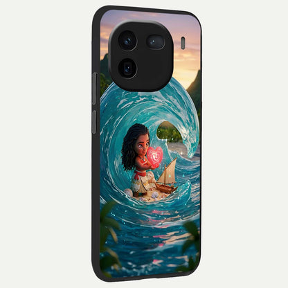  Heart of Ocean back cover For iQOO 12 5G slim fit glass case with vibrant aesthetic design