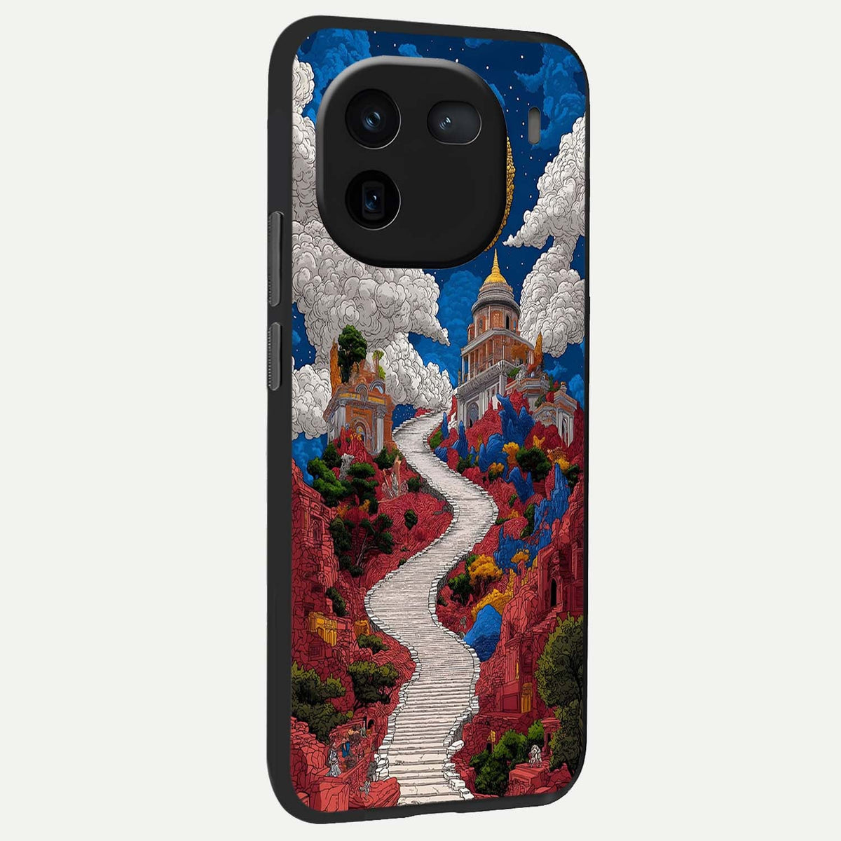  Heavenly Moon Path back cover For iQOO 12 5G slim fit glass case with vibrant aesthetic design