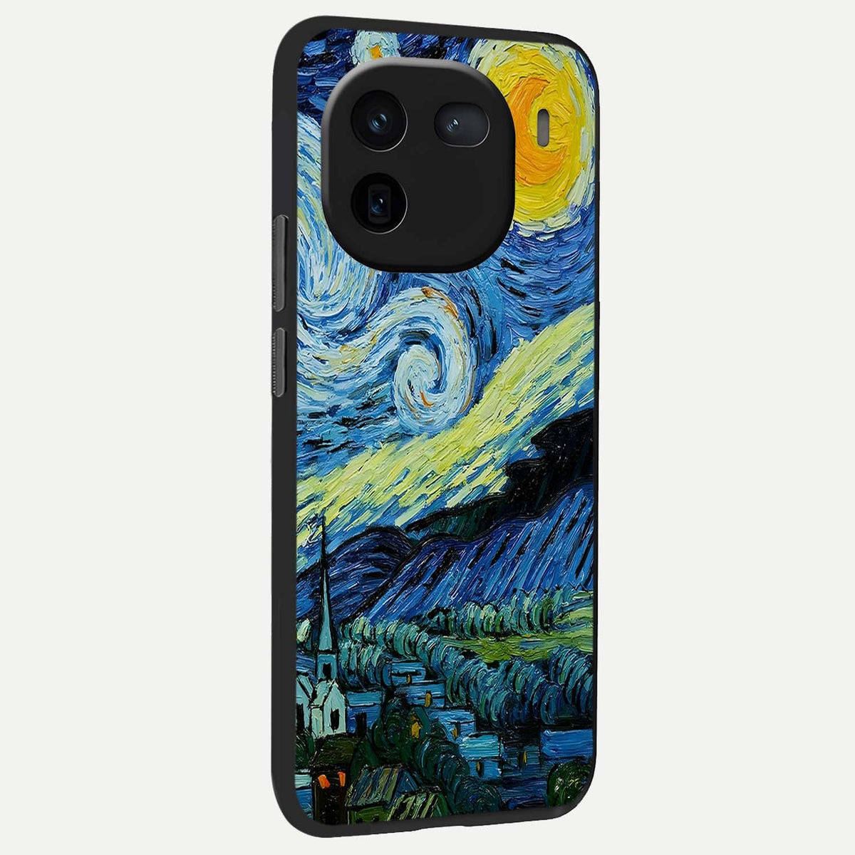  Inspired Van Gogh Art back cover For iQOO 12 5G slim fit glass case with vibrant aesthetic design