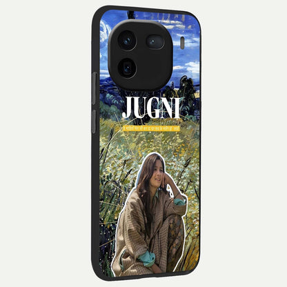  Jugni Soul Vibes back cover For iQOO 12 5G slim fit glass case with vibrant aesthetic design