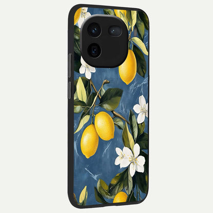  Lemon Dream Garden back cover For iQOO 12 5G slim fit glass case with vibrant aesthetic design