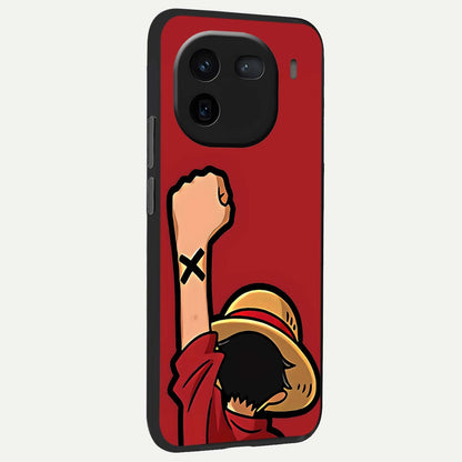  Luffy X Spirit back cover For iQOO 12 5G slim fit glass case with vibrant aesthetic design