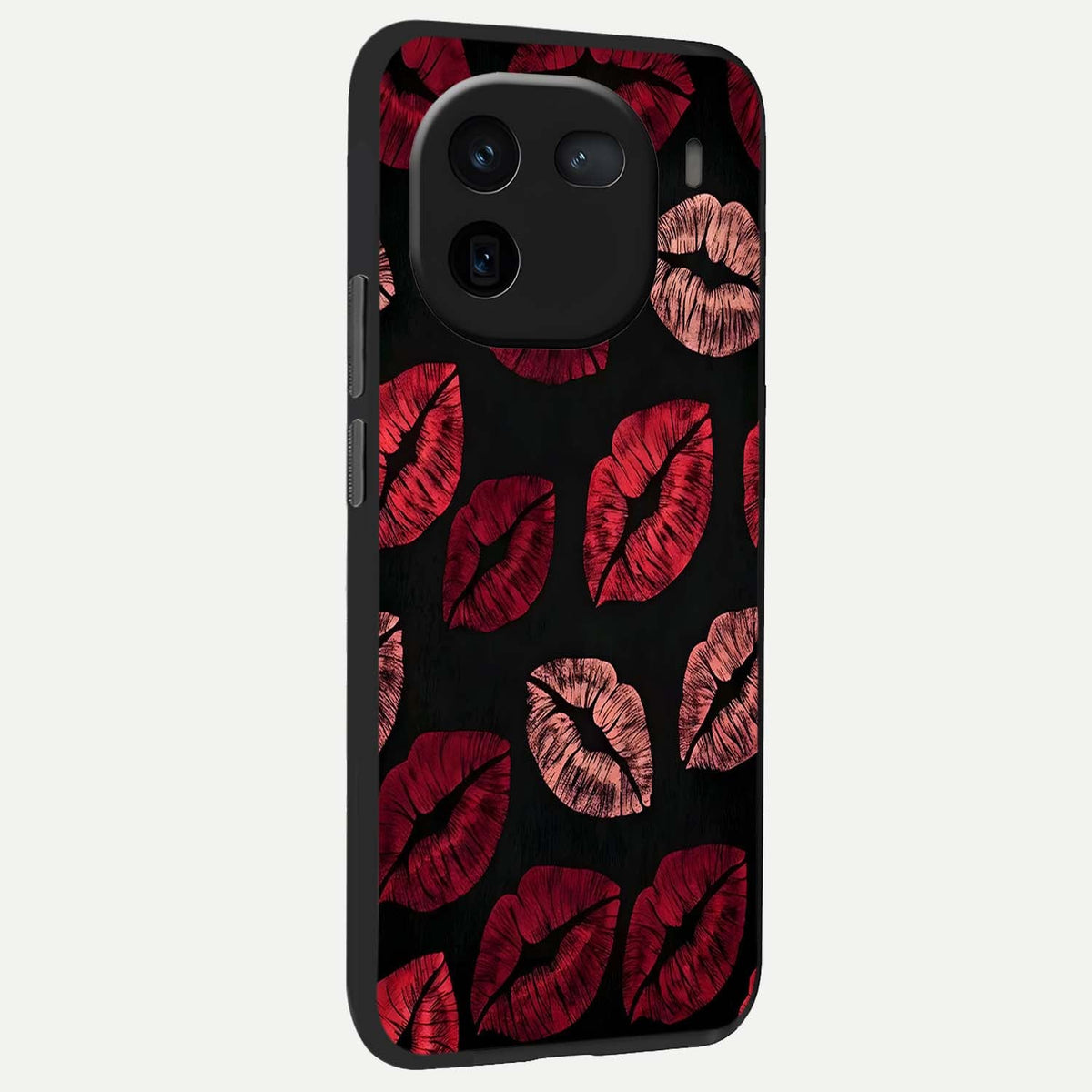  Midnight Kiss Love back cover For iQOO 12 5G slim fit glass case with vibrant aesthetic design