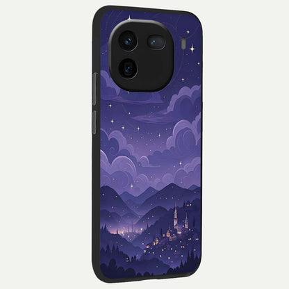  Minimal Night View back cover For iQOO 12 5G slim fit glass case with vibrant aesthetic design