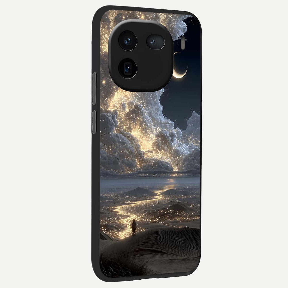  Moonlight Spark Path back cover For iQOO 12 5G slim fit glass case with vibrant aesthetic design