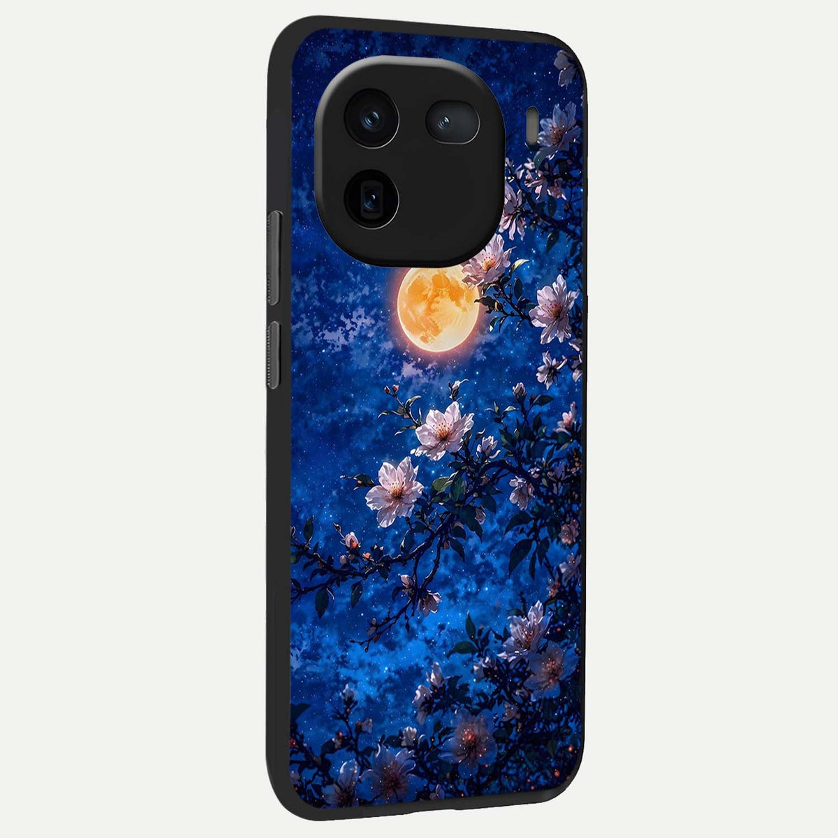  Moonlit Blossoms Night back cover For iQOO 12 5G slim fit glass case with vibrant aesthetic design