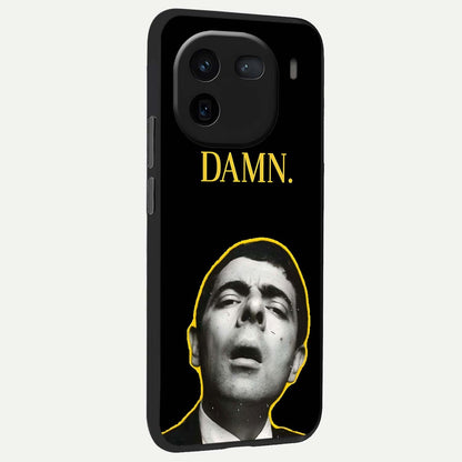  Mr Bean Damn back cover For iQOO 12 5G slim fit glass case with vibrant aesthetic design