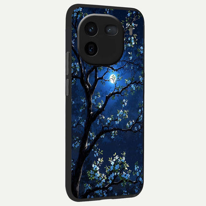  Mystic Floral Night back cover For iQOO 12 5G slim fit glass case with vibrant aesthetic design