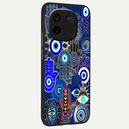  Mystic Palm Guard back cover For iQOO 12 5G slim fit glass case with vibrant aesthetic design