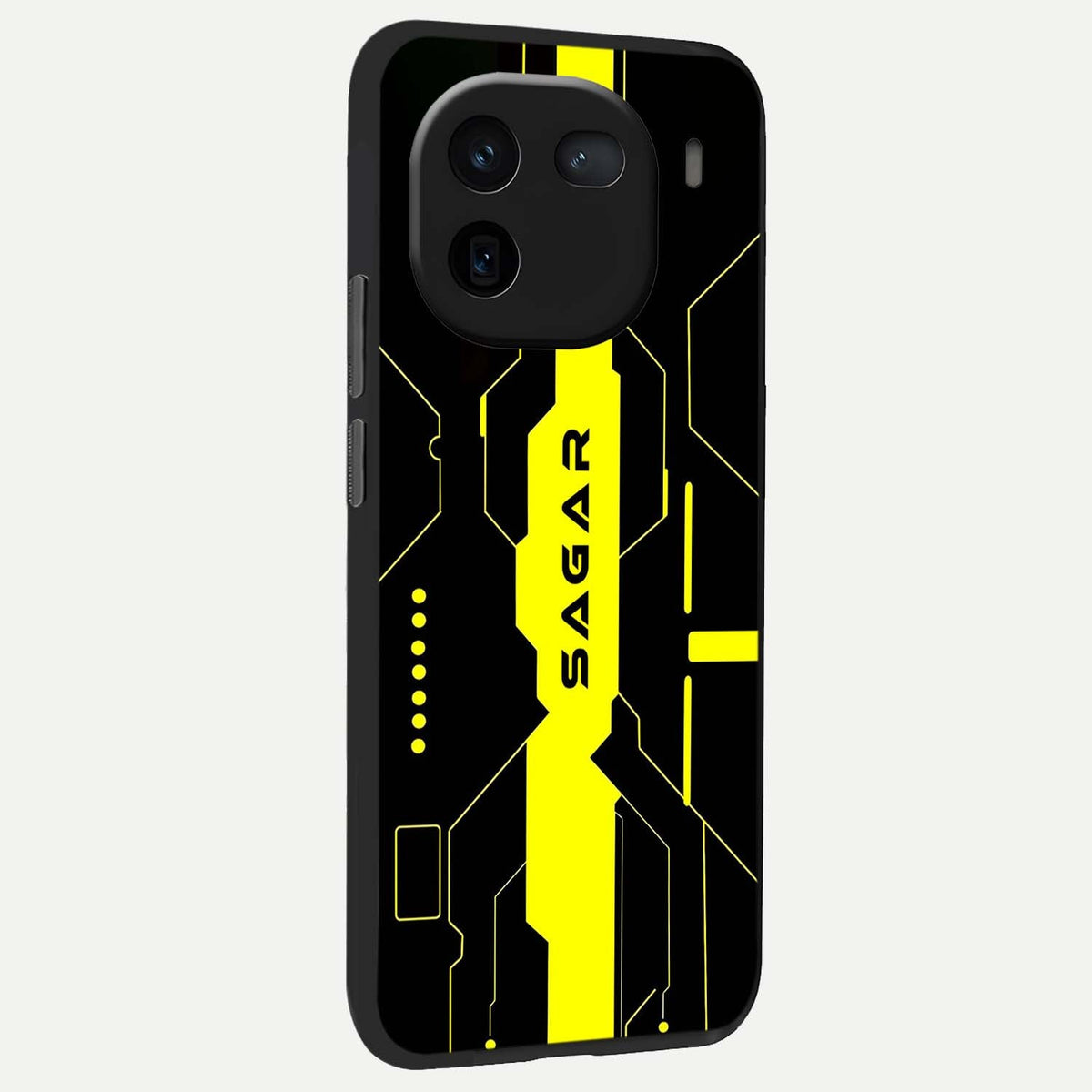  Neon CYBERPUNK Custom Name back cover For iQOO 12 5G slim fit glass case with vibrant aesthetic design