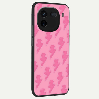  Pink Moo Magic back cover For iQOO 12 5G slim fit glass case with vibrant aesthetic design